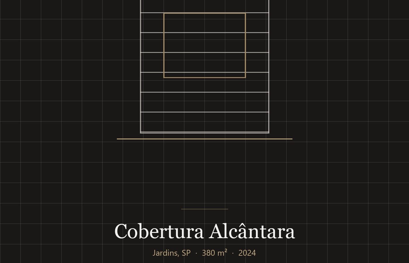 Cobertura Alcântara — estudo de elevação do edifício