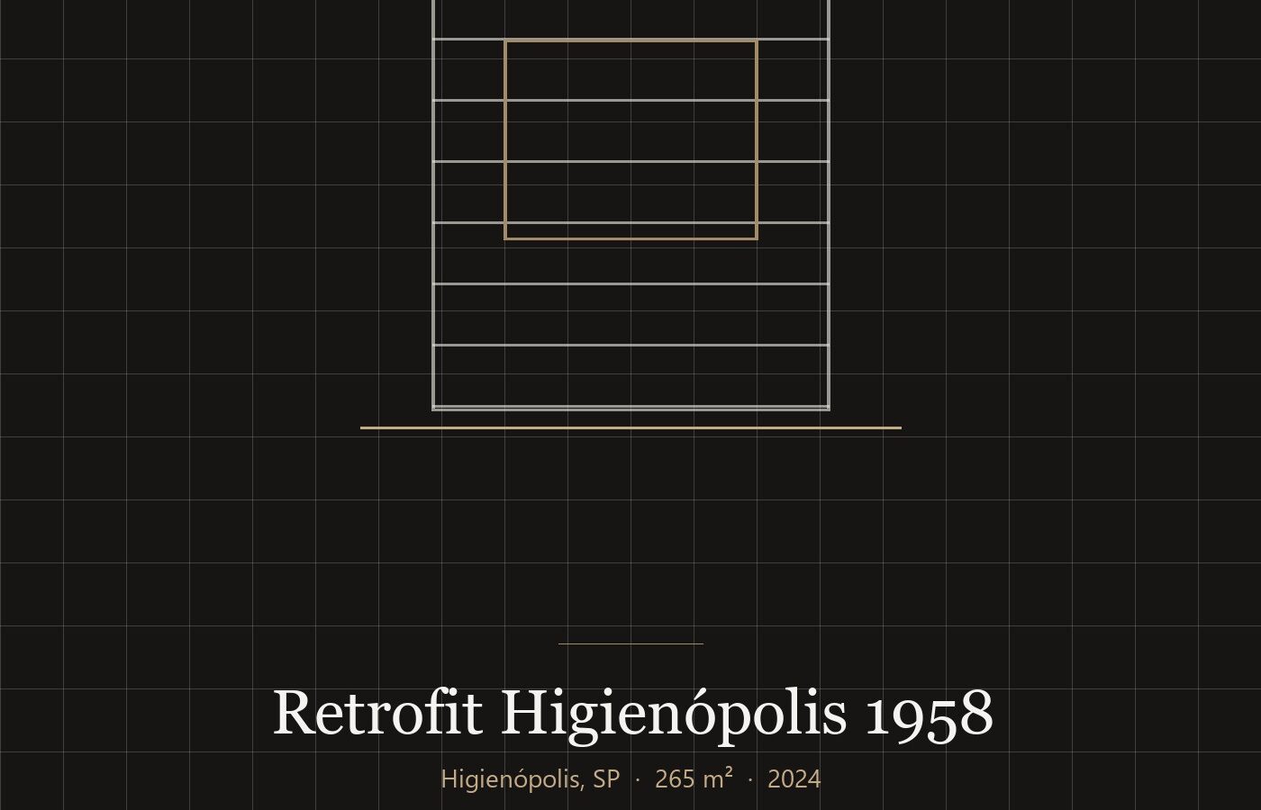 Retrofit Higienópolis 1958 — elevação do edifício modernista