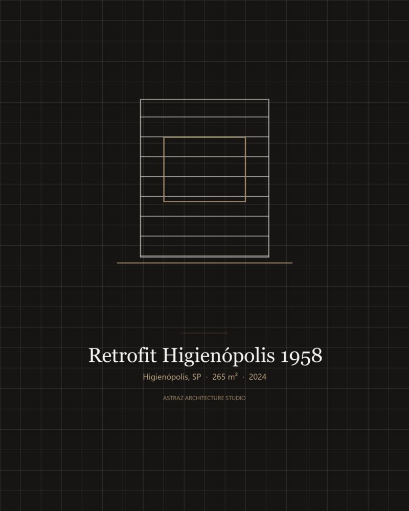 Retrofit Higienópolis 1958 — elevação do edifício modernista