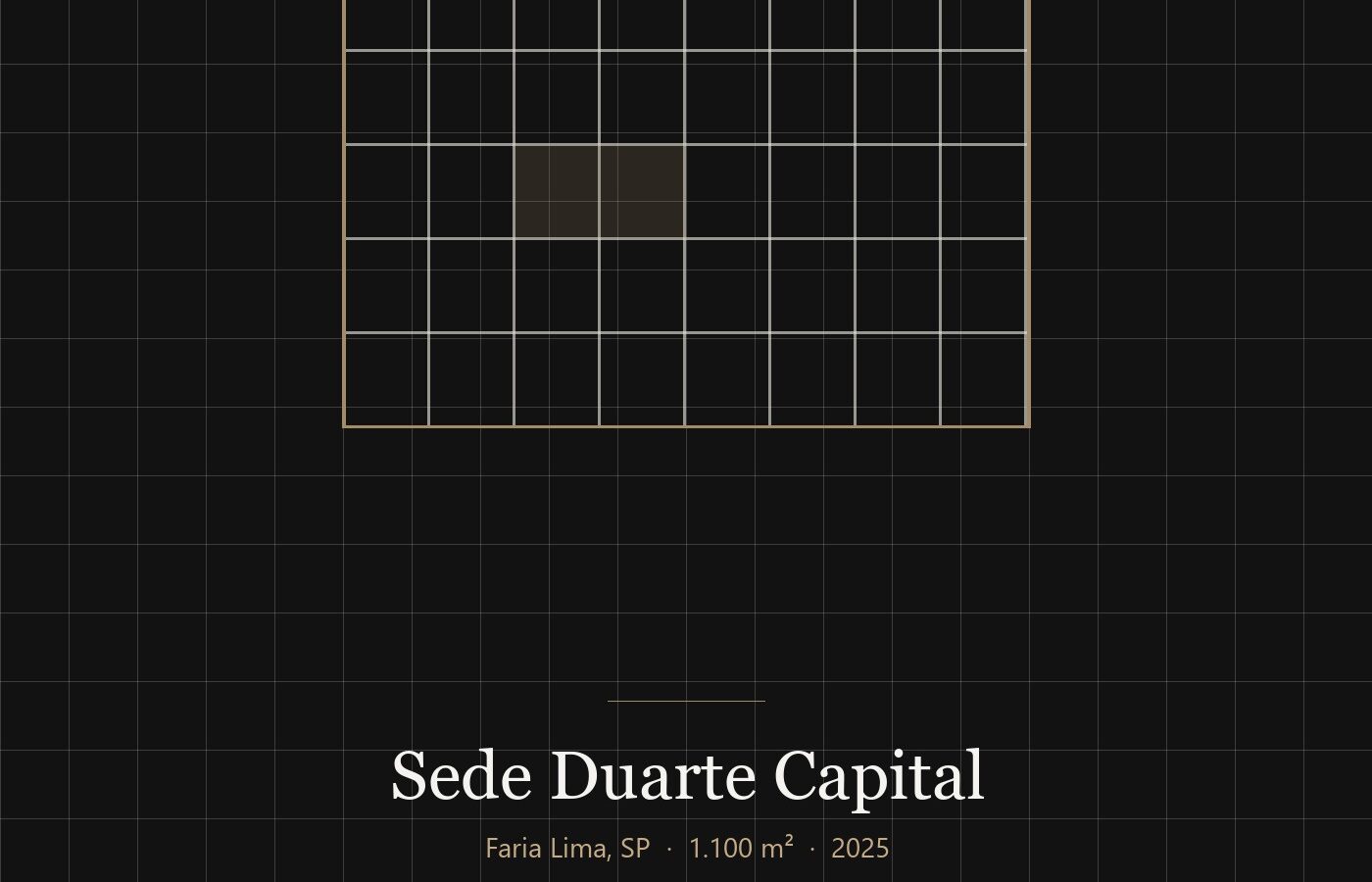 Sede Duarte Capital — modulação da fachada corporativa